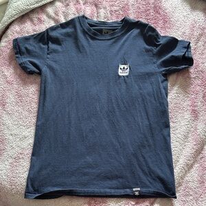 Adidas Dark Blue Tee with Logo Patch